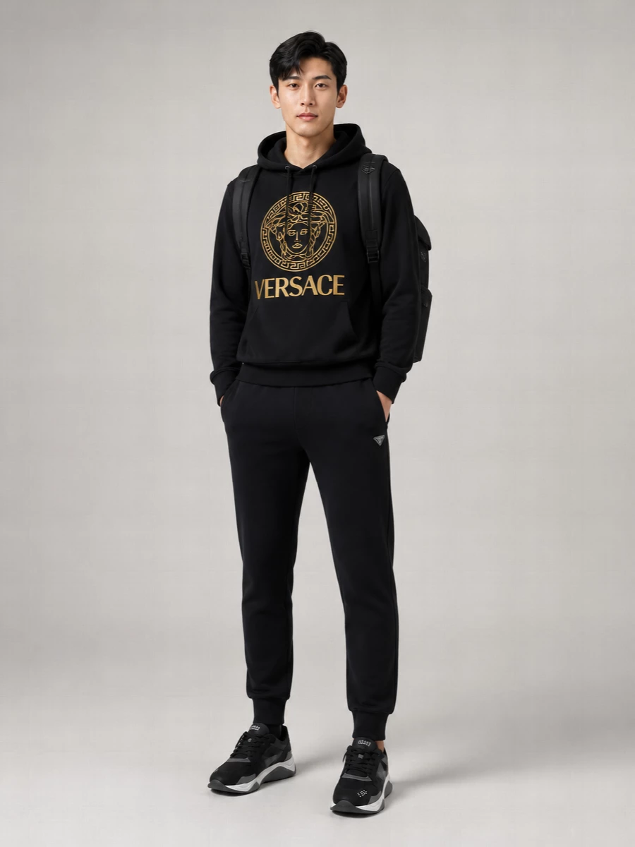 Versace Cotton Medusa Print Hoodie