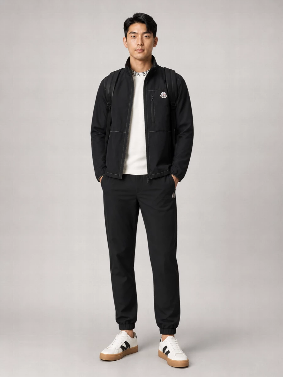 Moncler Stand Collar Single Breasted Coat