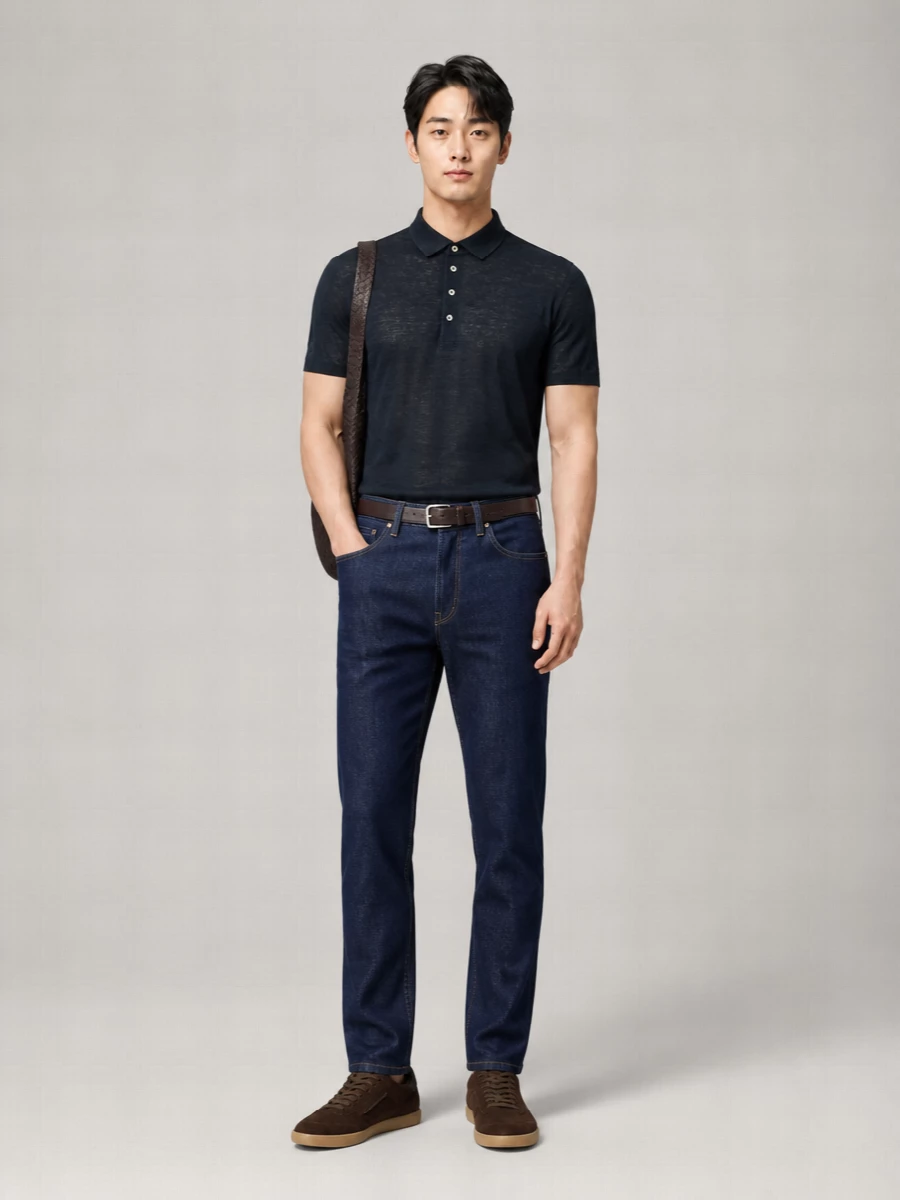 Zegna Denim Mid-Rise Straight-Leg Jeans