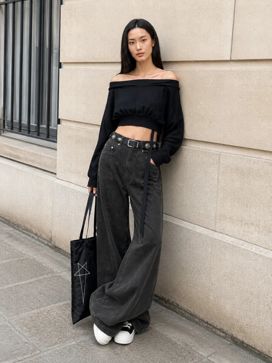 Rick owens wide leg trousers drkshdw platforms