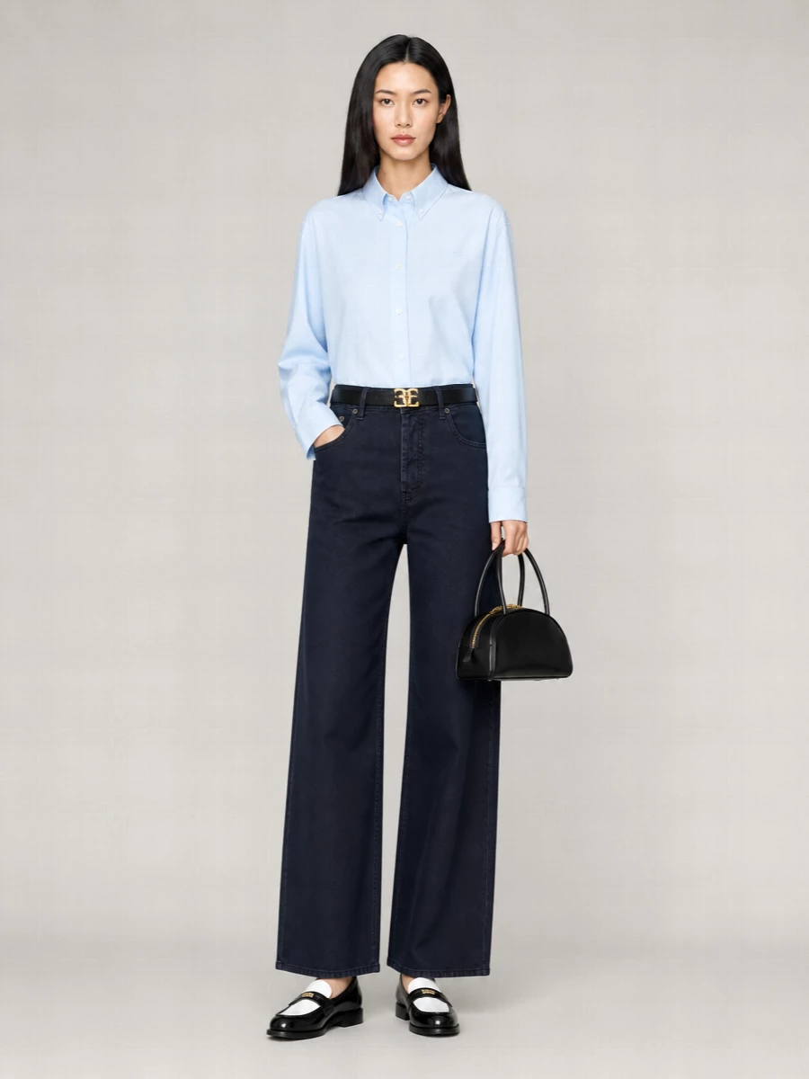 Miu Miu Denim Wide-Leg Trousers