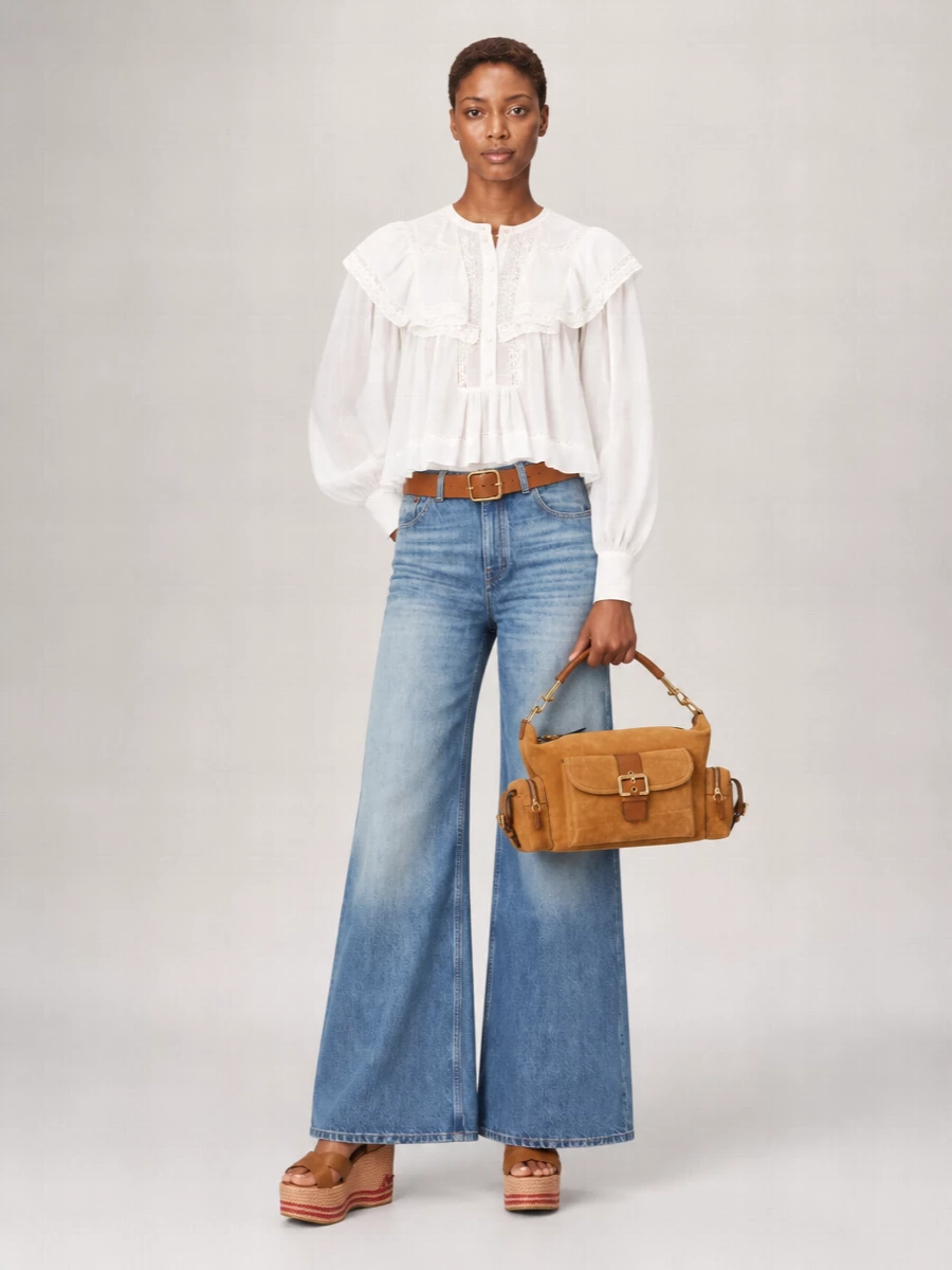 Chloé Denim High-Rise Wide-Leg Jeans