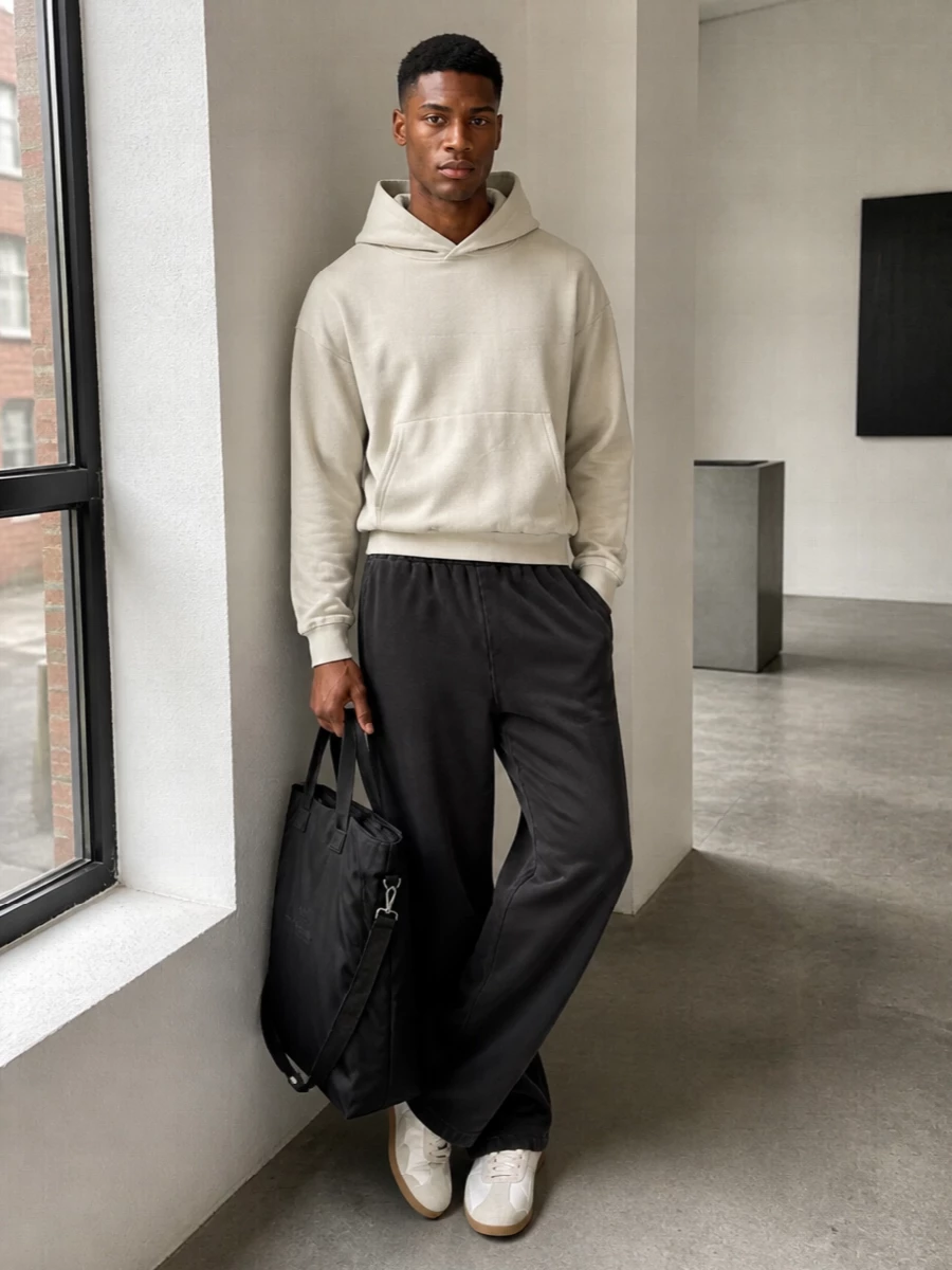 Entire studios stone hoodie wide black pants