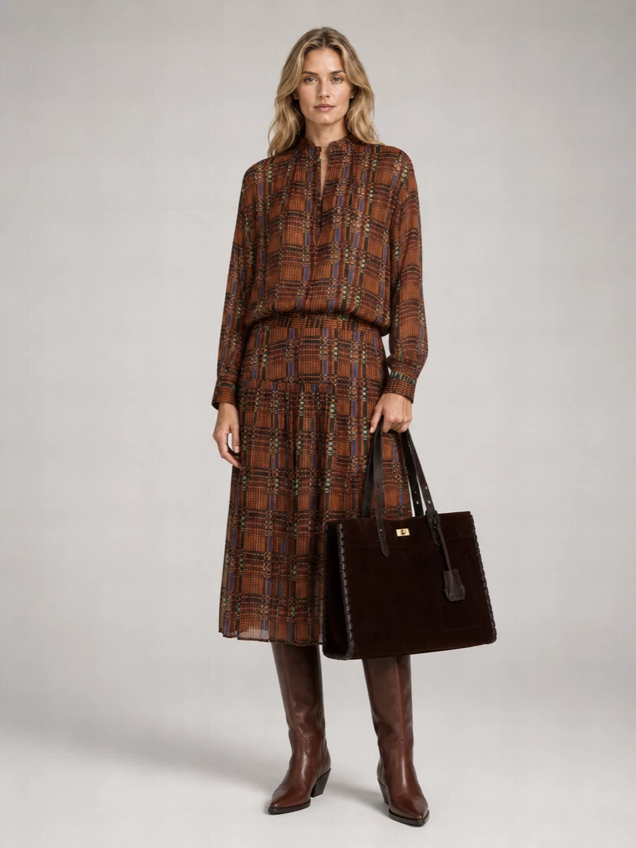 Anya Hindmarch Suede Leather Tote Bag