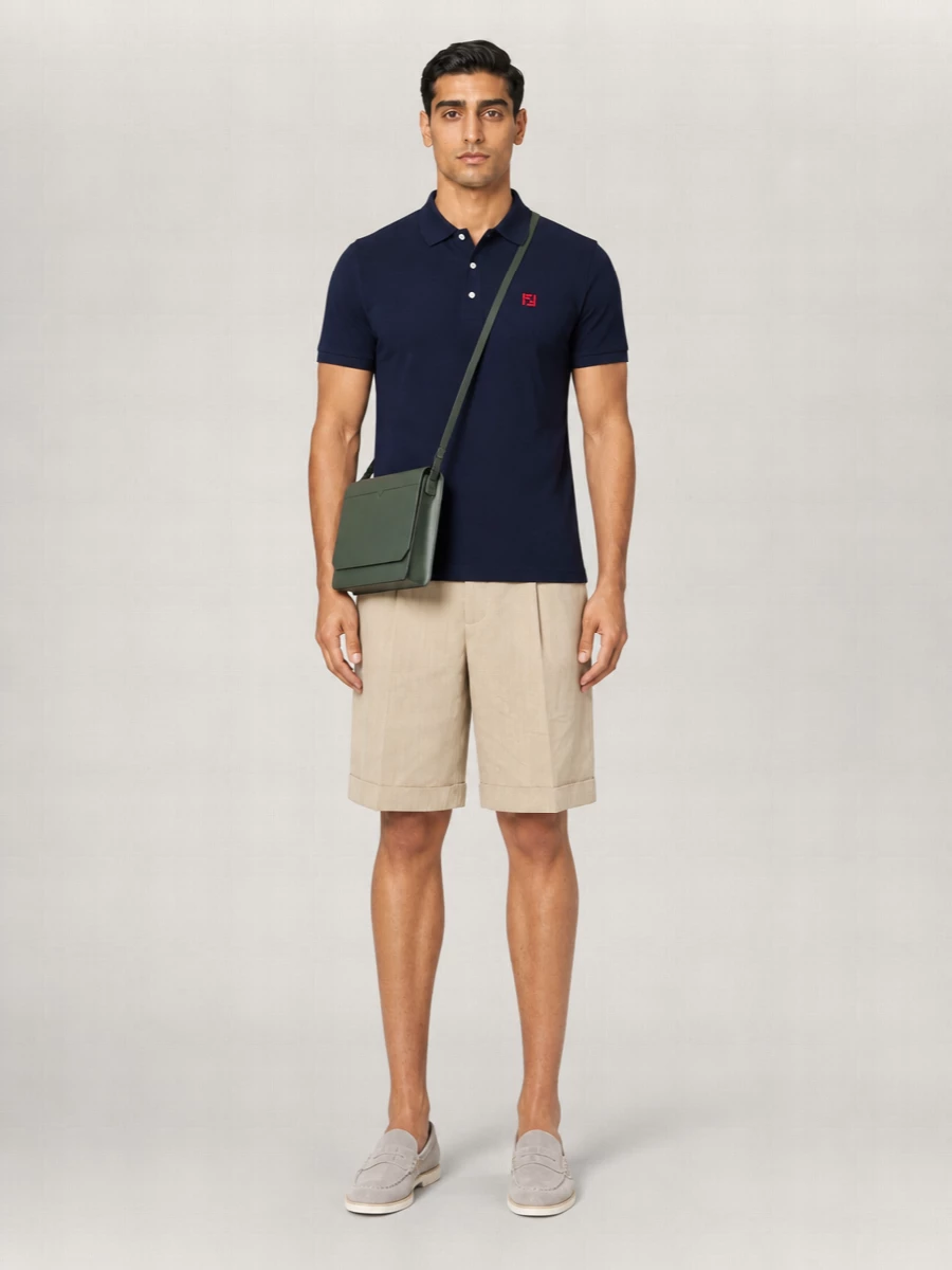 Fendi Cotton Piqué Short-Sleeve Polo Shirt