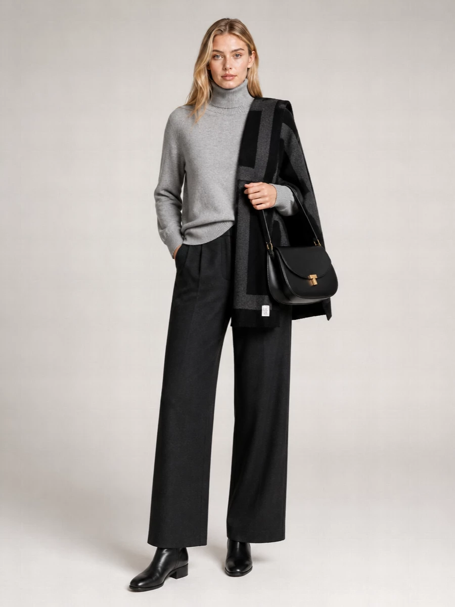 Totême Wool Highneck Double Knit Sweatshirt