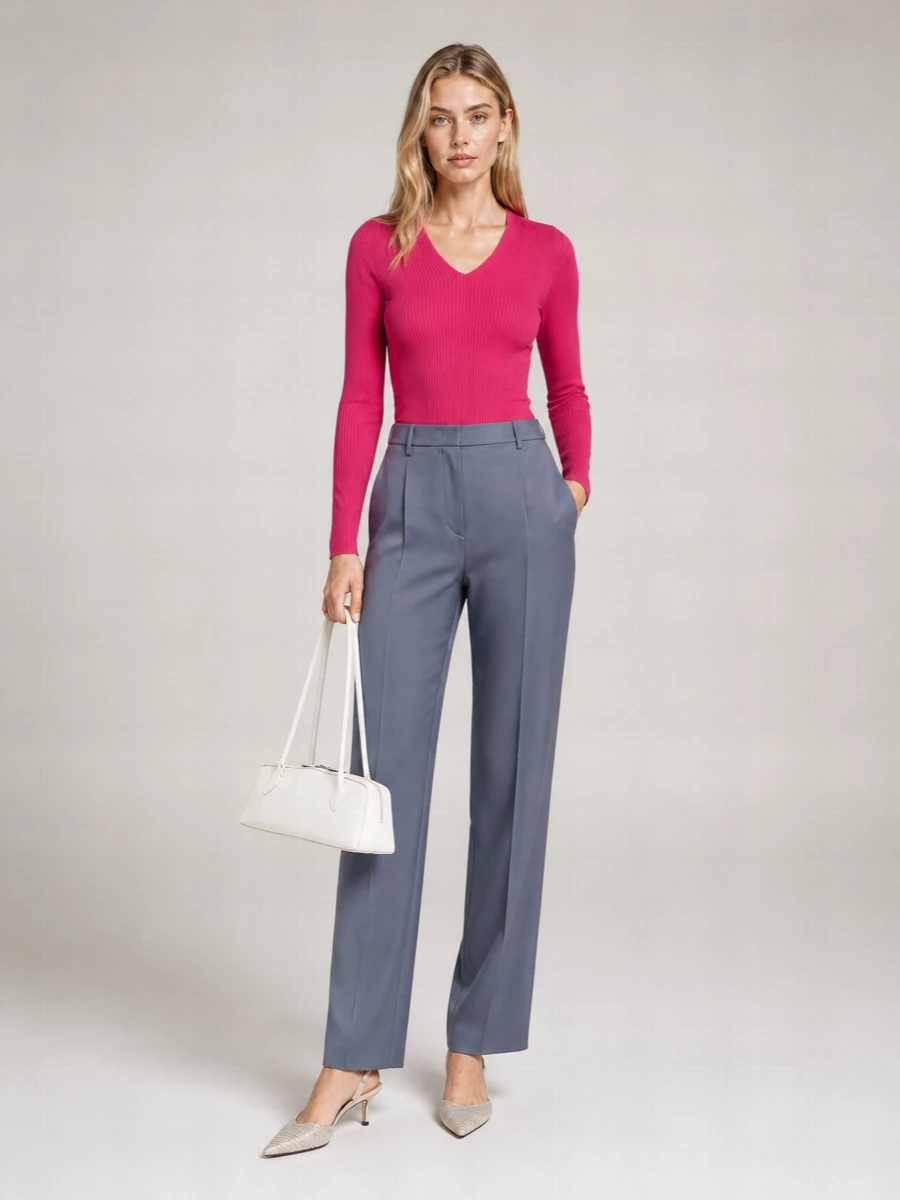 Giorgio Armani Cashmere Ribbed V-Neck Jumper