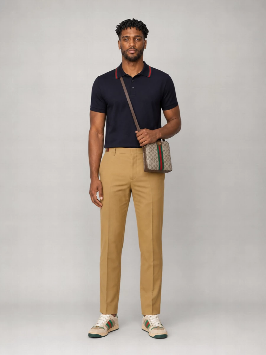 Gucci Canvas Printed Small Shoulder Bag
