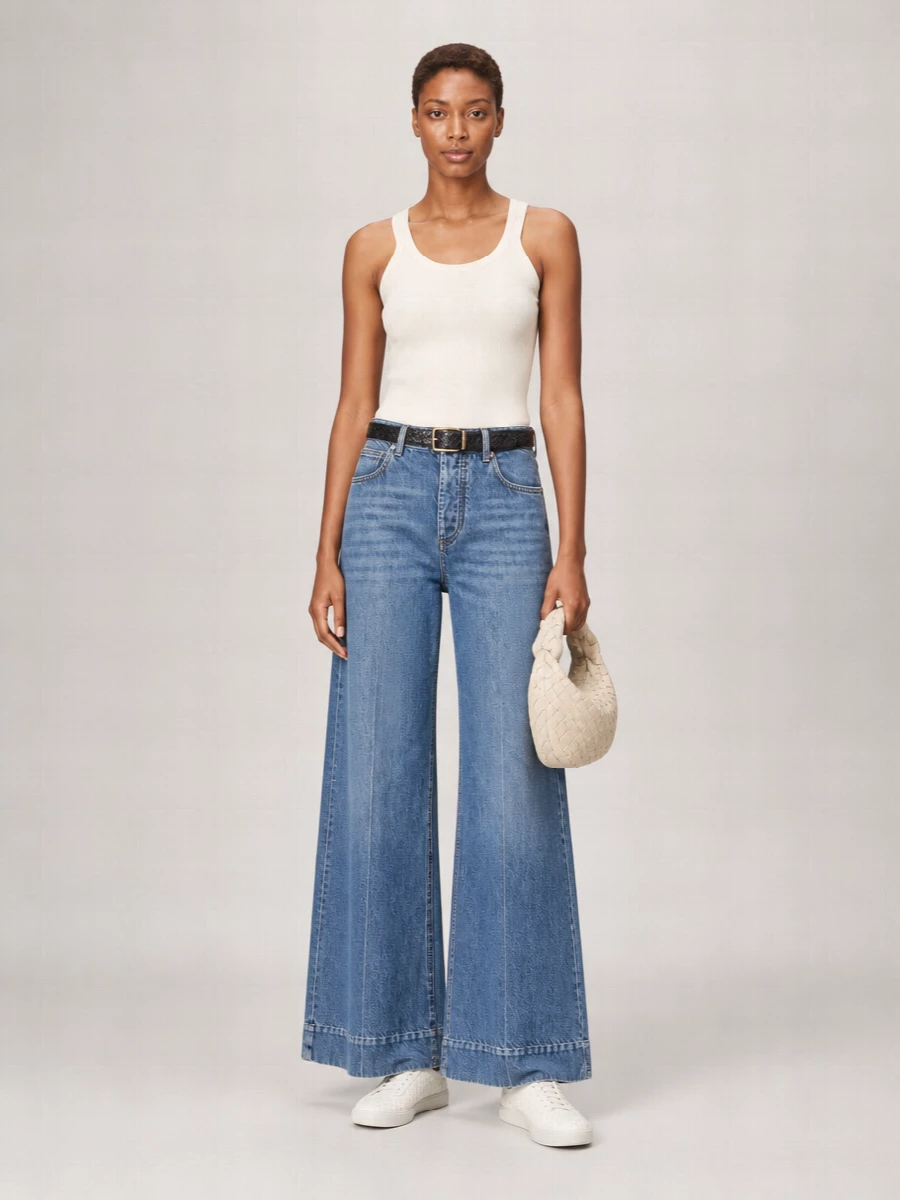 Bottega Veneta Mid-Rise Wide-Leg Jeans