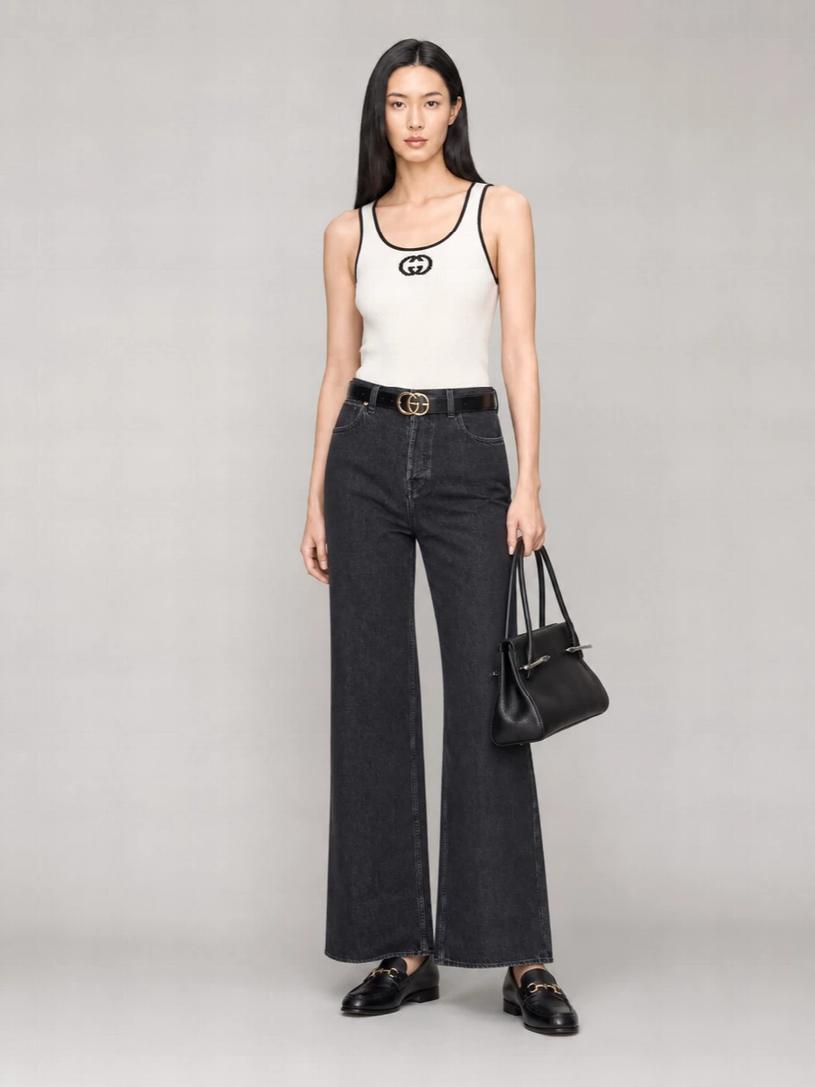 Gucci Denim Wide-Leg Jeans