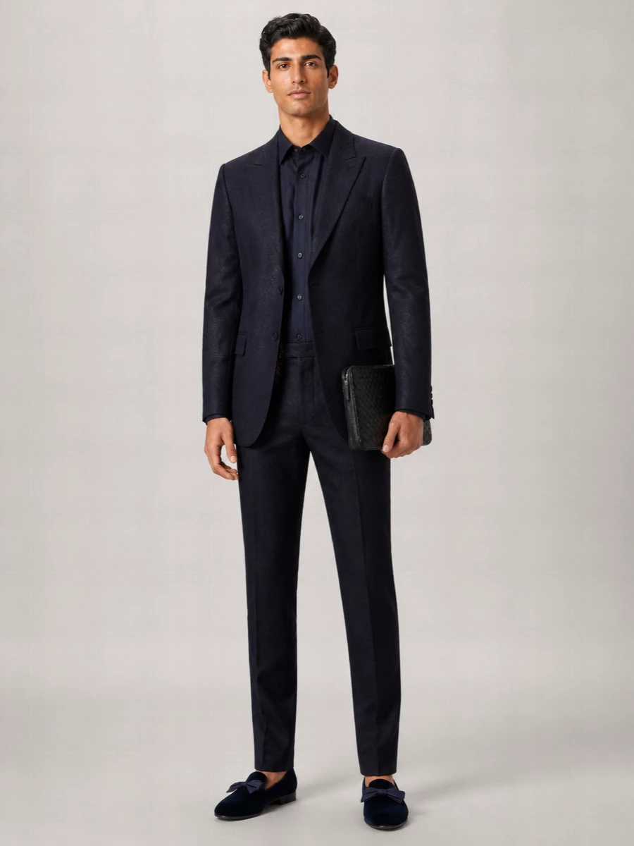 Etro Single-Breasted Jacquard Blazer