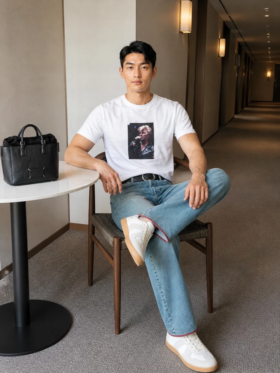 Junya tee straight jeans margiela sneakers