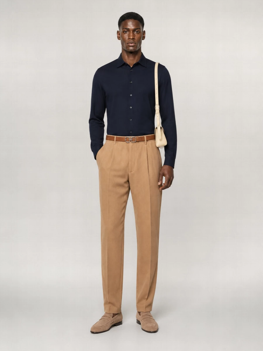 Herno Linen Regular-Fit Straight-Leg Trousers