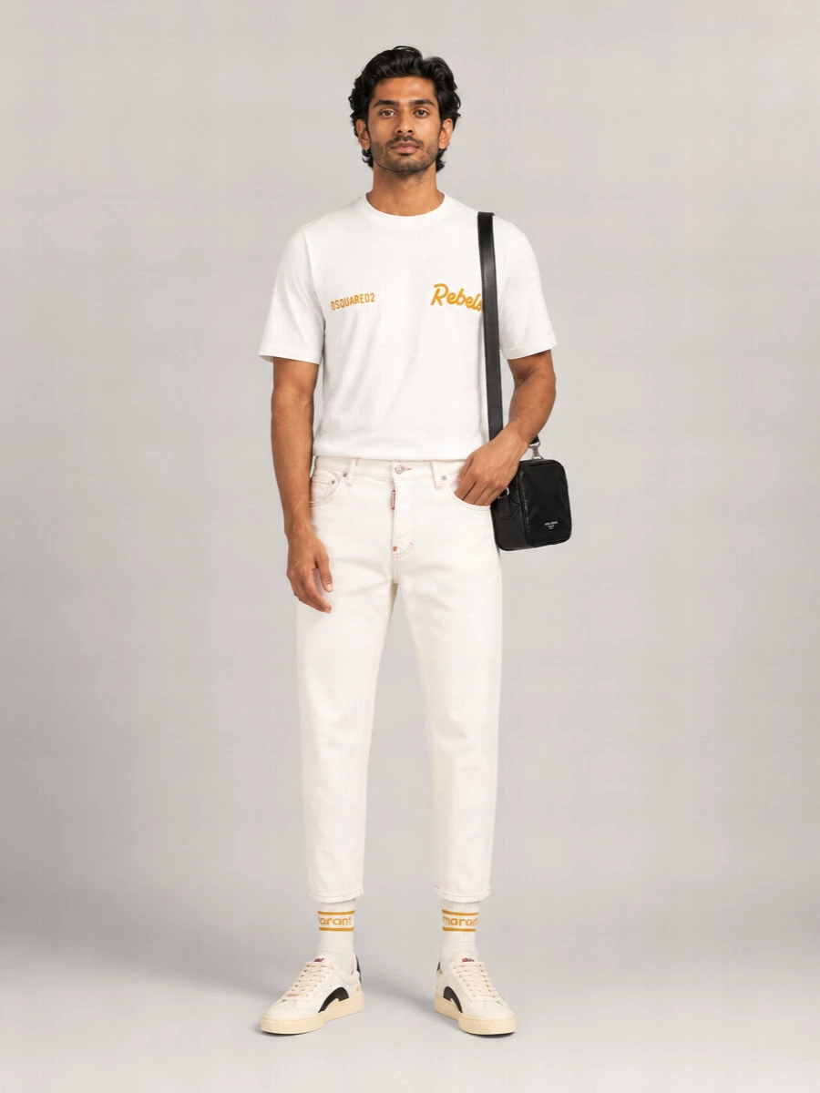 Dsquared2 Cotton Relaxed-Fit Logo-Embroidered T-Shirt