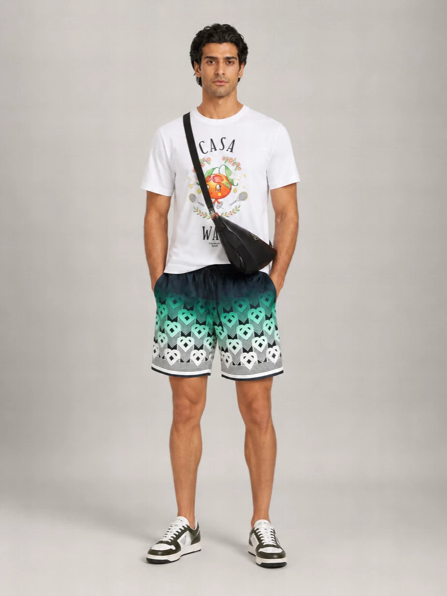Casablanca Organic Cotton Printed Short Sleeve T-Shirt