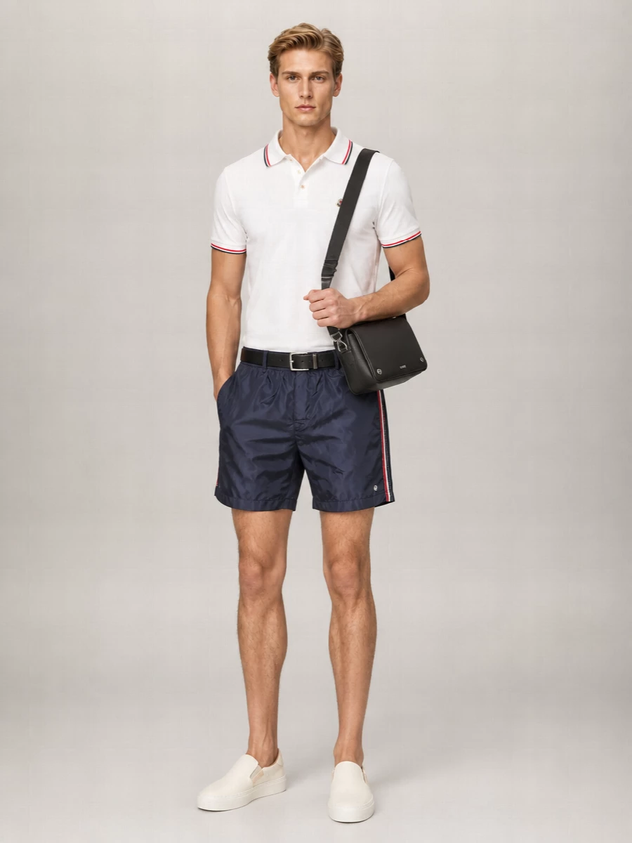 Moncler Cotton Short-Sleeve Polo Shirt