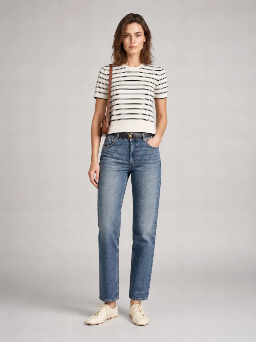 A.p.c. Denim High-Rise Straight-Leg Jeans