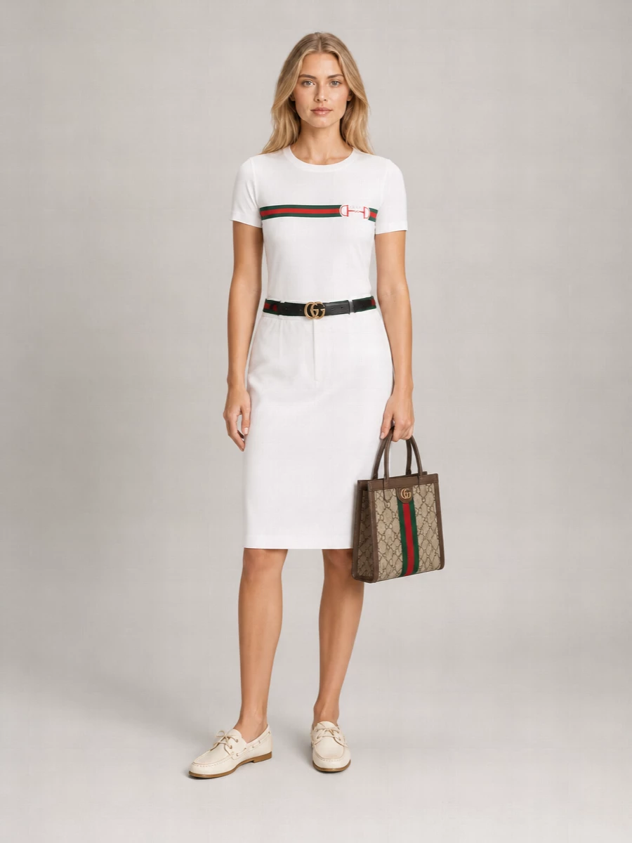Gucci Cotton Slim-Fit Straight Skirt