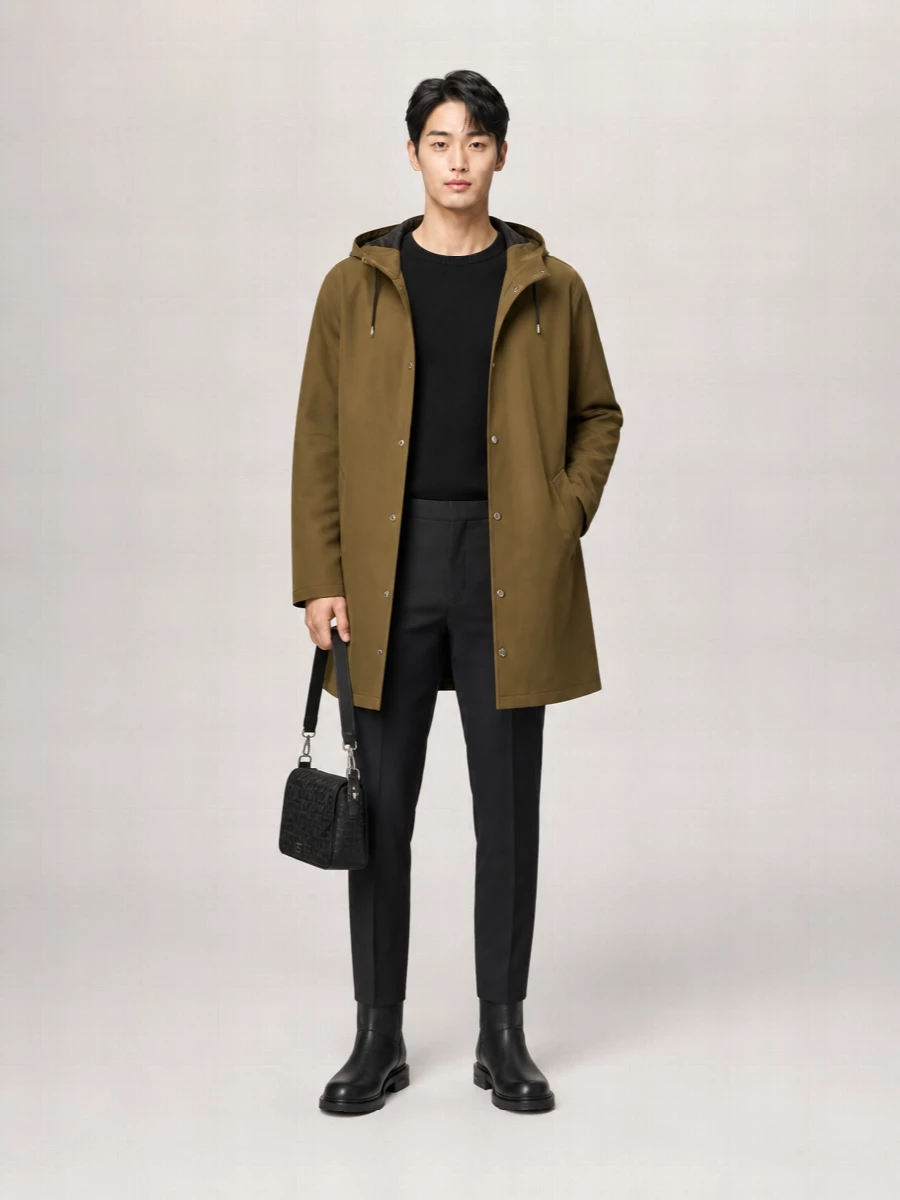 Fendi Hooded Midi Raincoat
