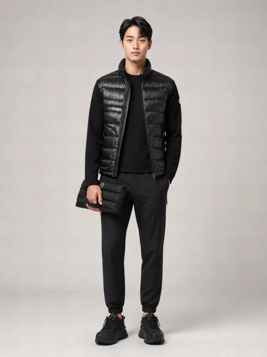 Moncler Quilted Nylon Zip Jacket