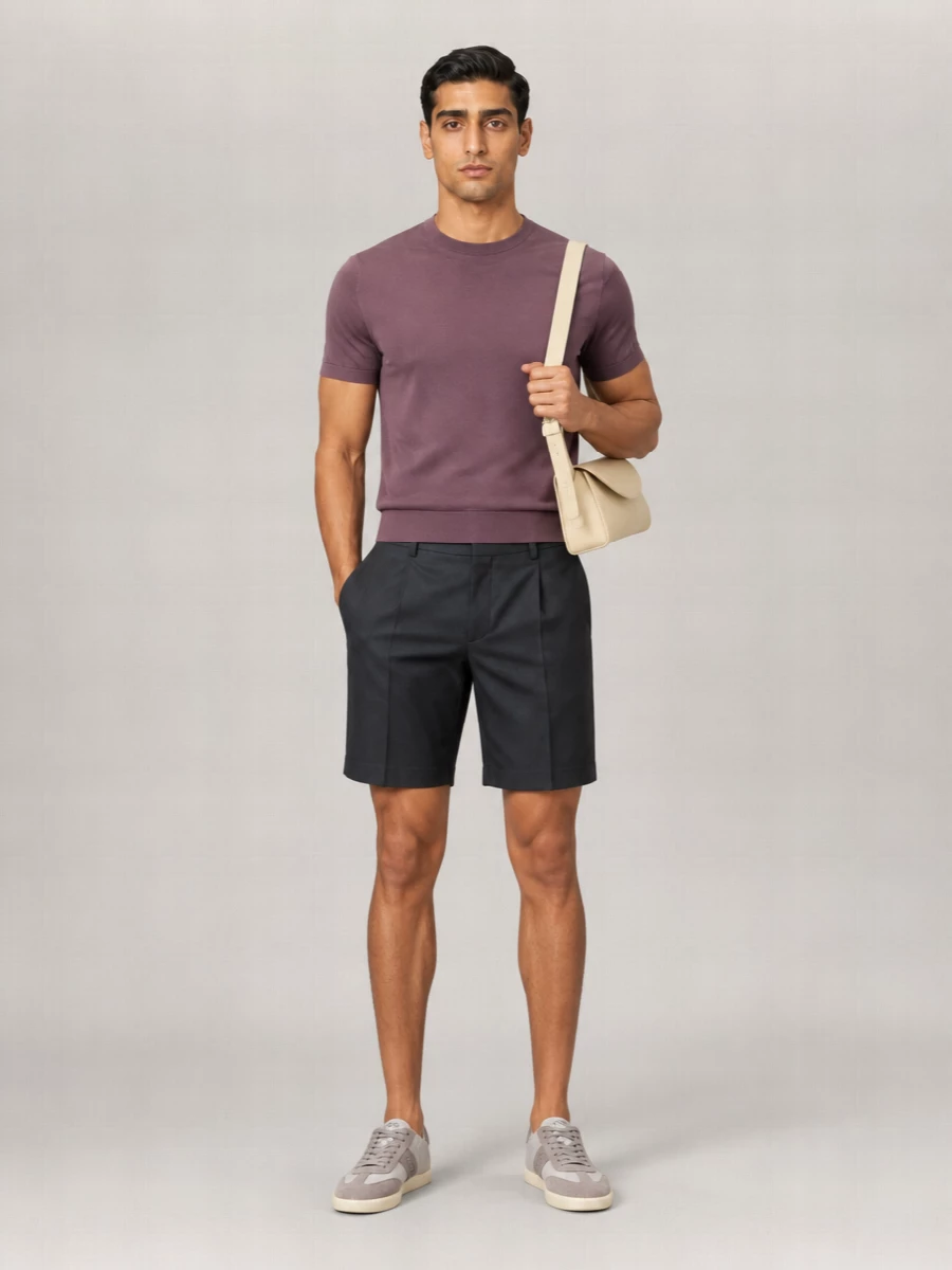 John Smedley Crewneck Short-Sleeve T-Shirt