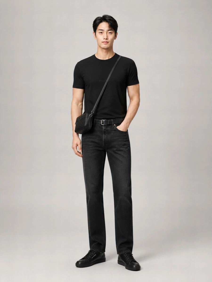 Saint Laurent Cotton Oversized Crewneck T-Shirt