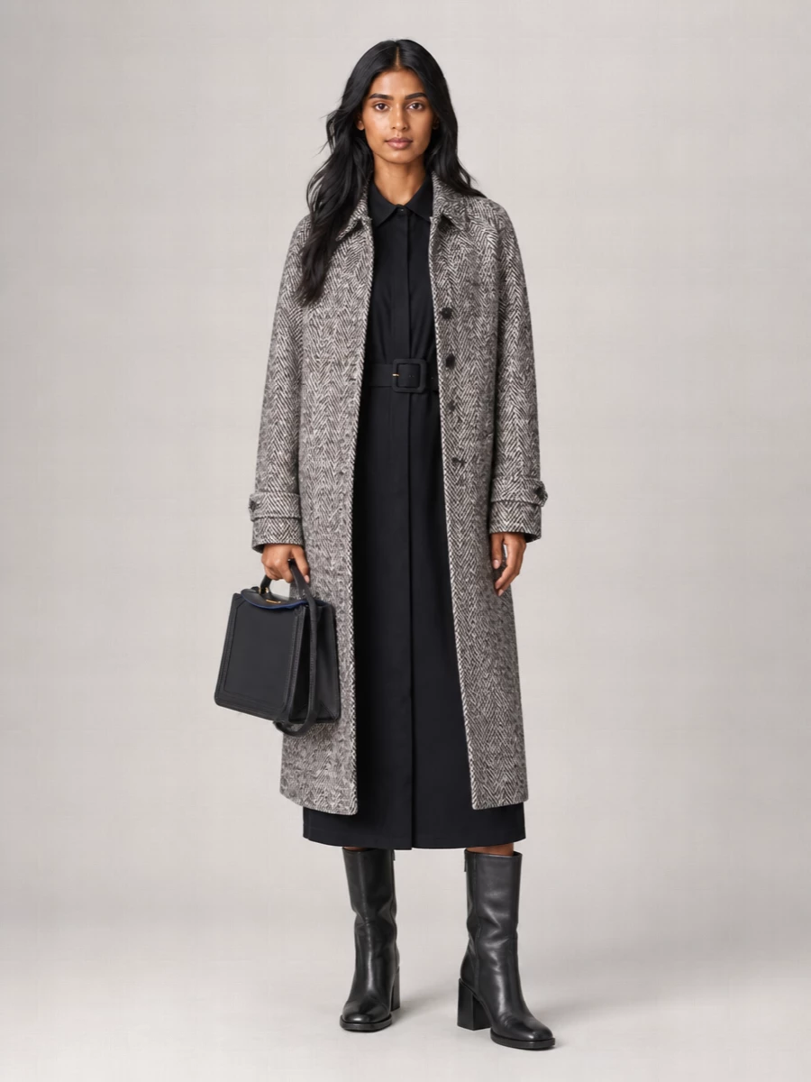 Lardini Wool Trench Coat