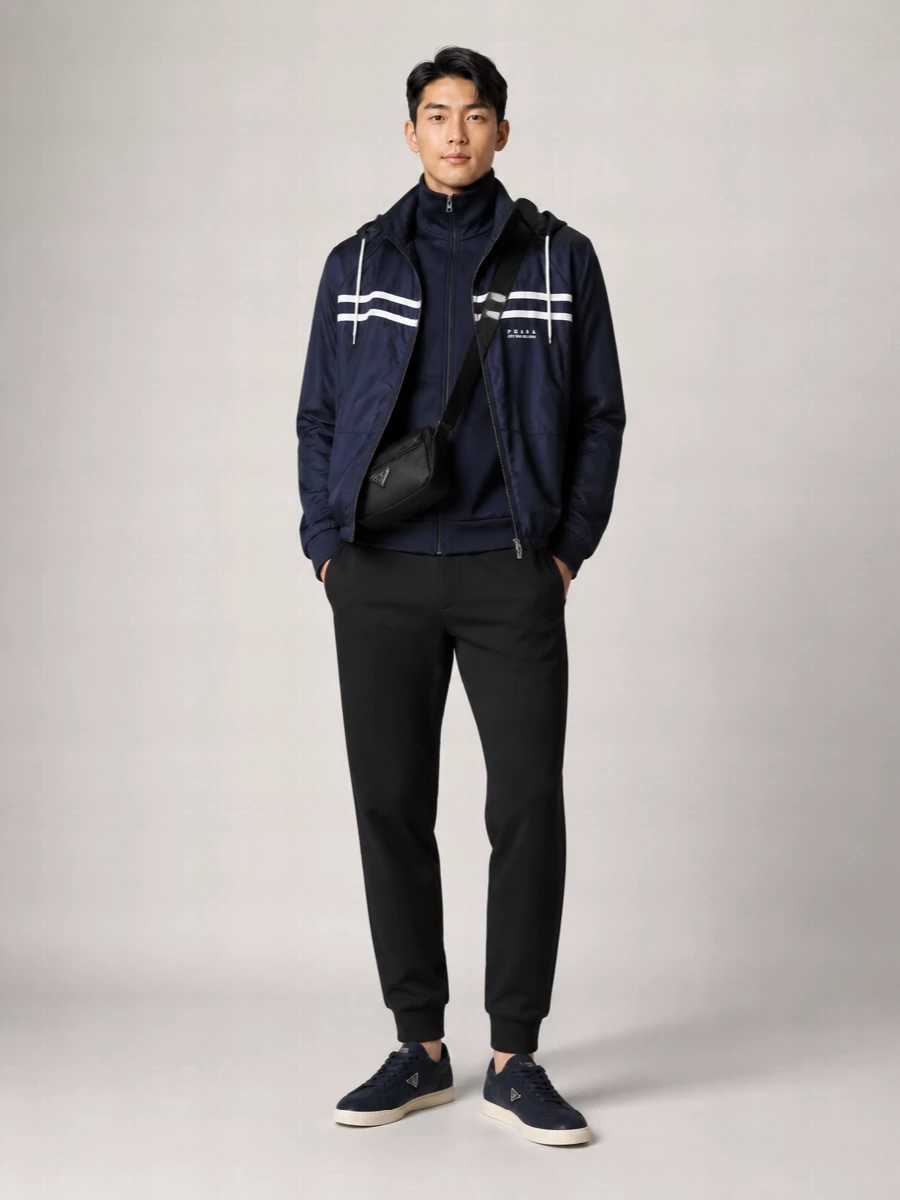 Prada Oversized Hooded Nylon Jacket