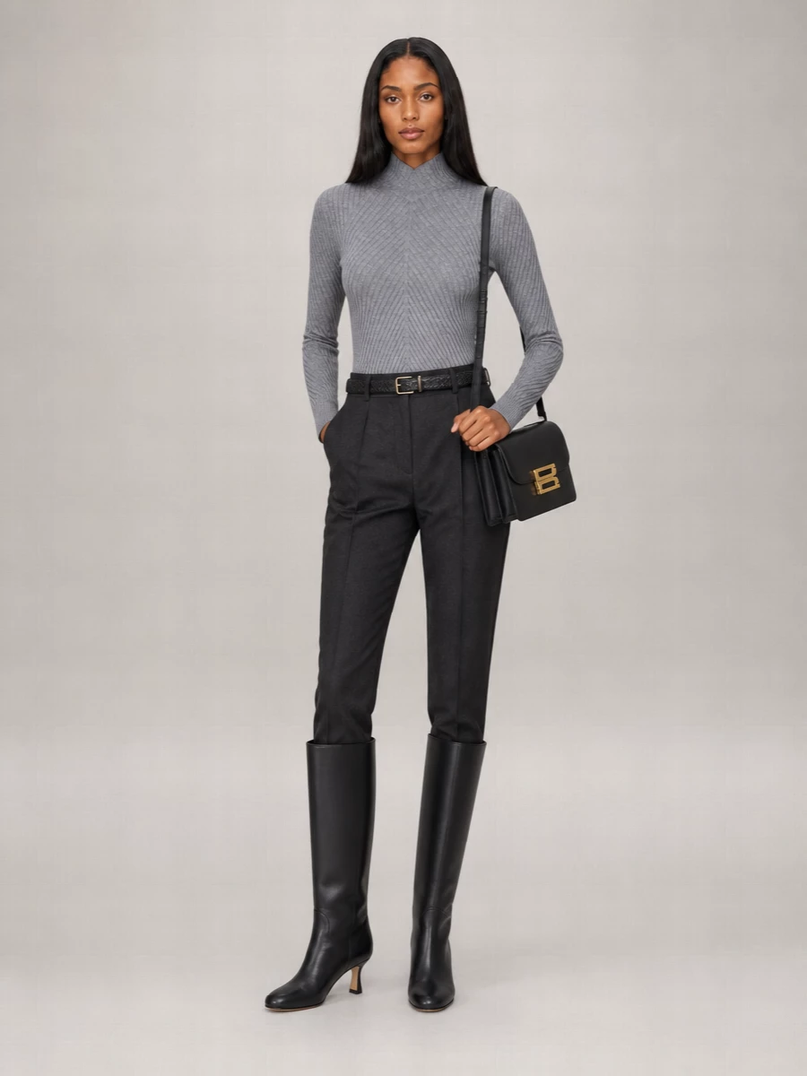 Victoria Beckham Merino Wool Crewneck Sweatshirt