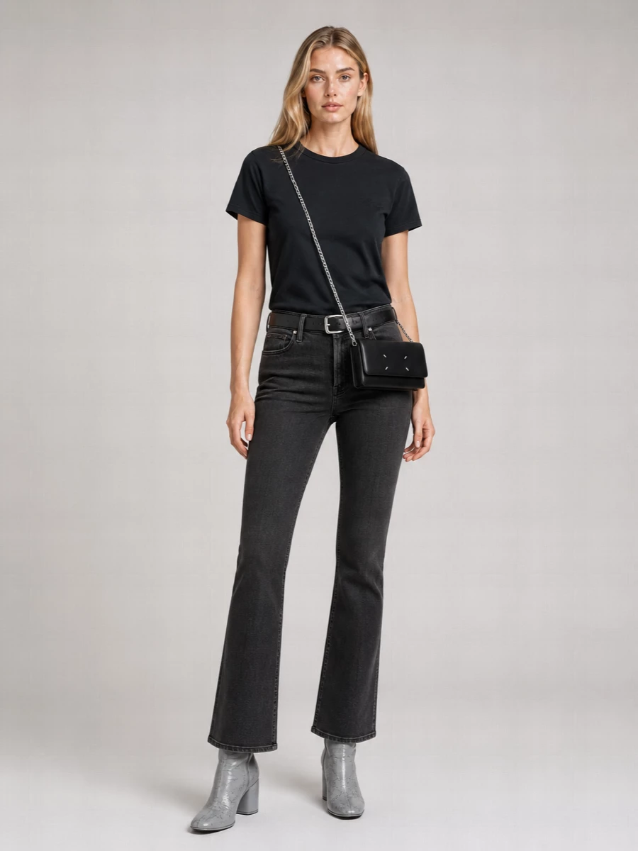 Mother Denim High-Rise Flared Ankle Jeans