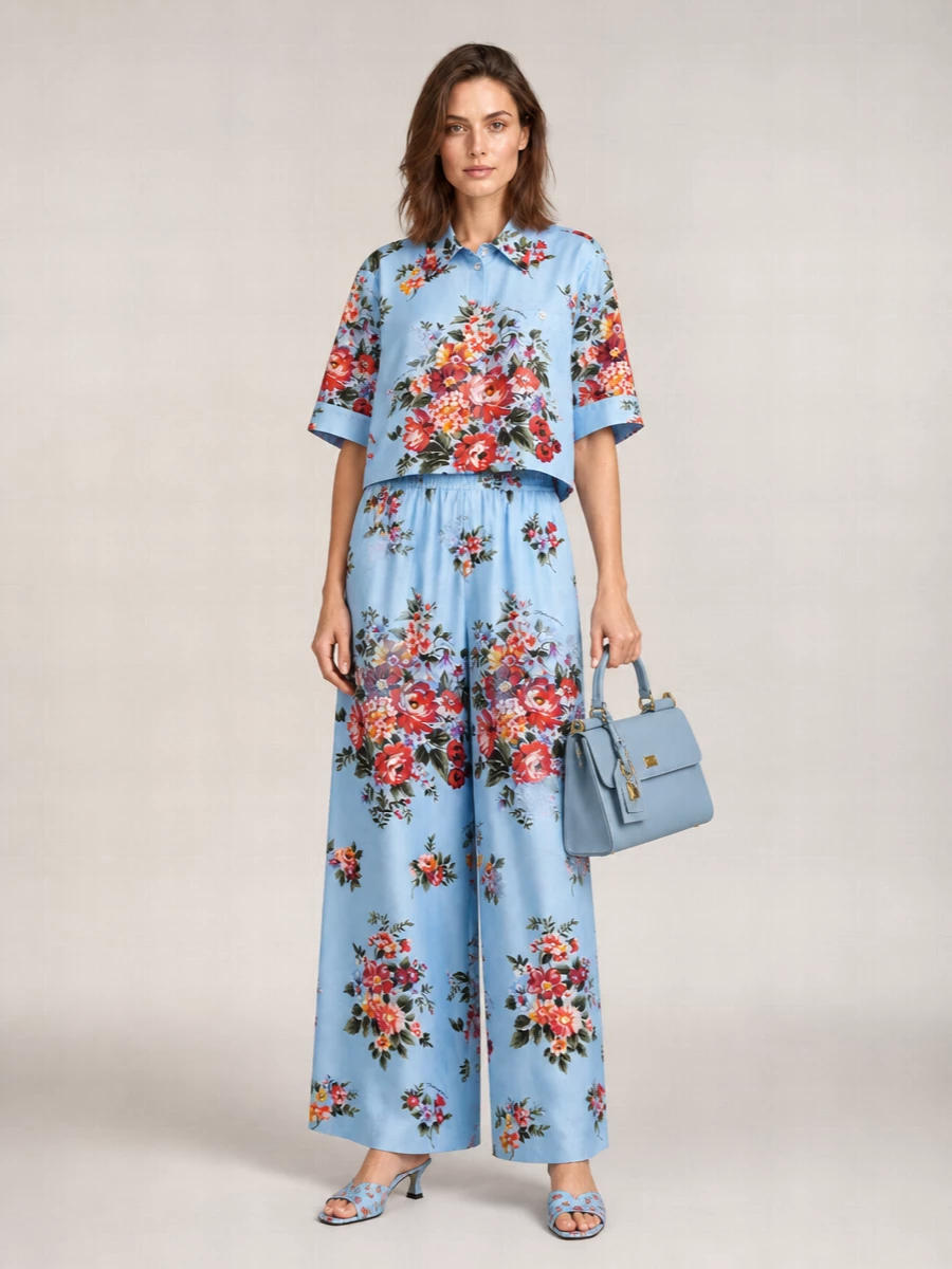 Dolce&Gabbana Silk Floral-Print Shirt