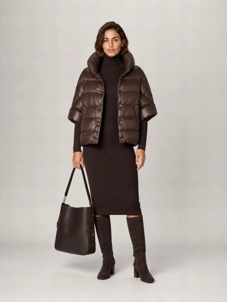 Herno Quilted Down Short-Sleeve Short Coat