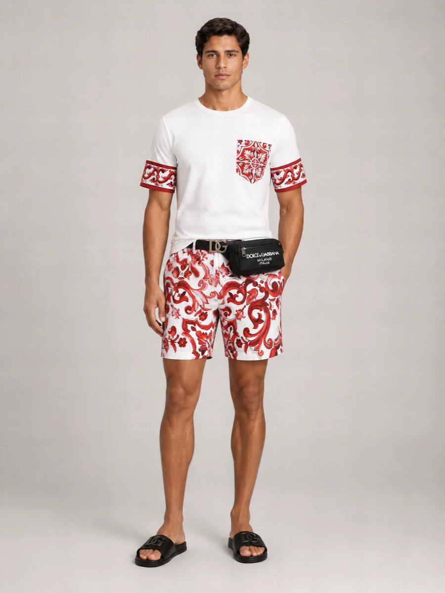 Dolce&Gabbana Printed Deck Shorts