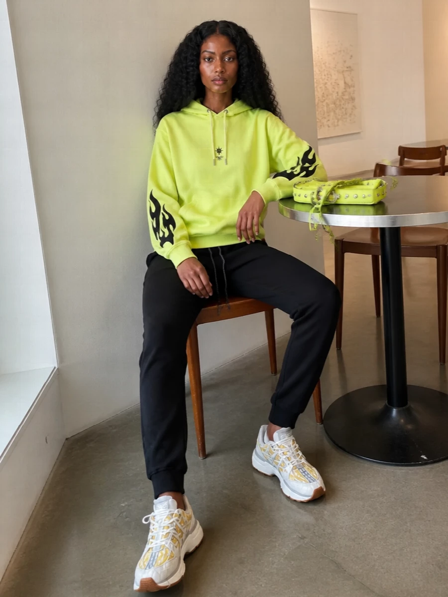 Givenchy neon hoodie joggers versace sneakers