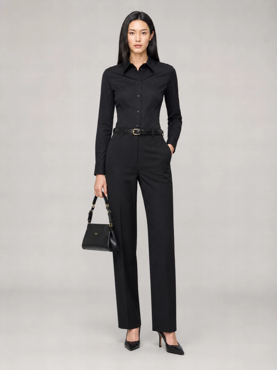Paco Rabanne Virgin Wool Straight Trousers