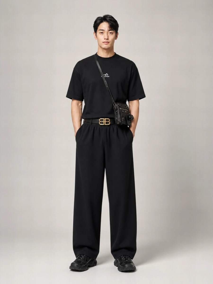 Balenciaga Cotton Logo Print Short Sleeve T-Shirt