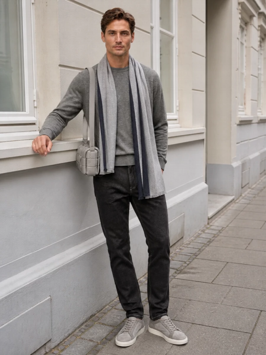 Brunello cucinelli trouser grey cashmere outfit