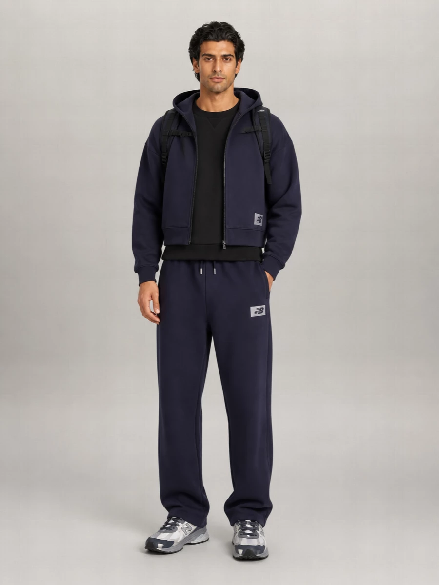 New Balance Cotton Zip-Up Hooded Sweatshirt