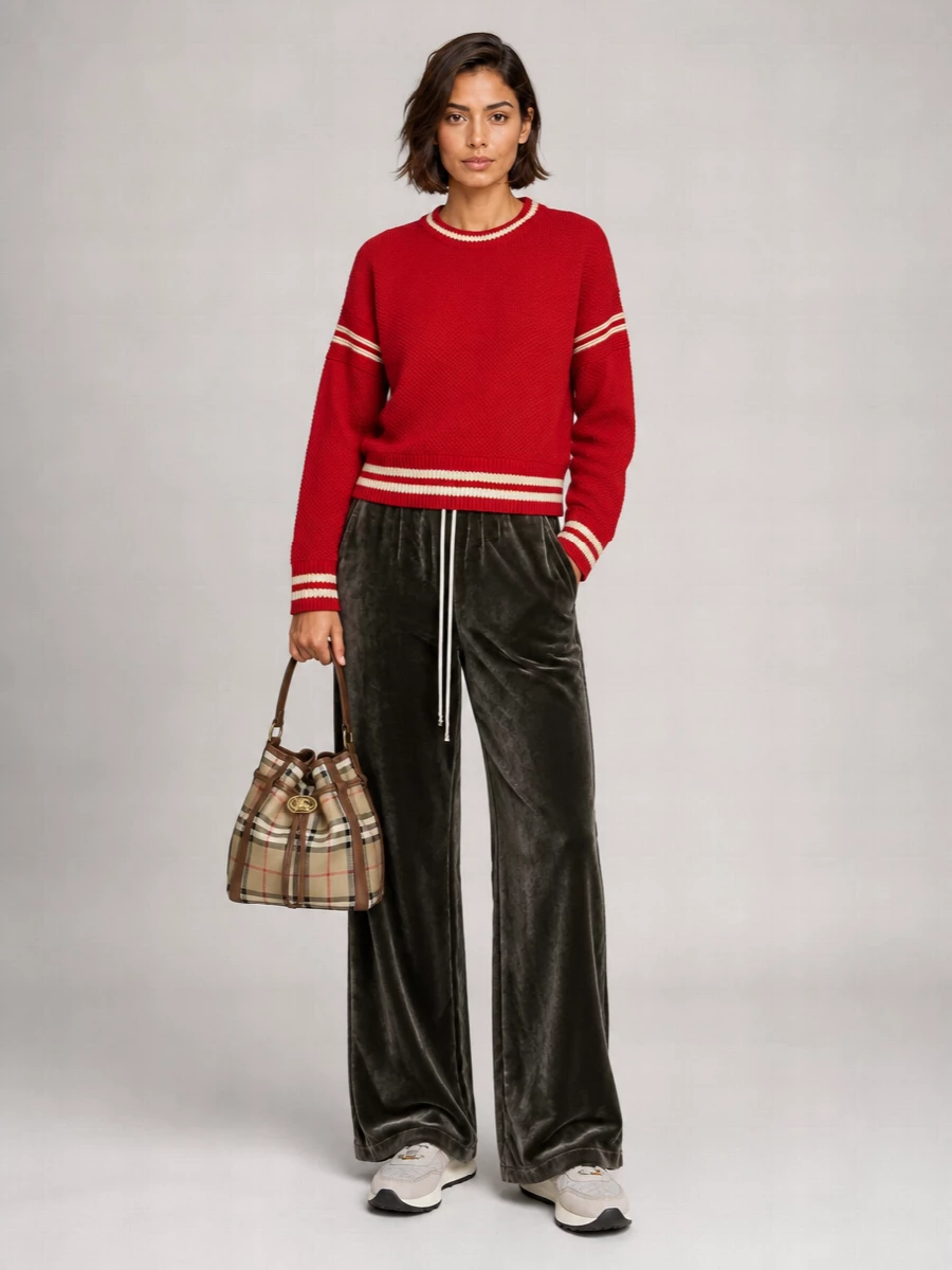 Burberry Check Small Canvas Bucket Bag