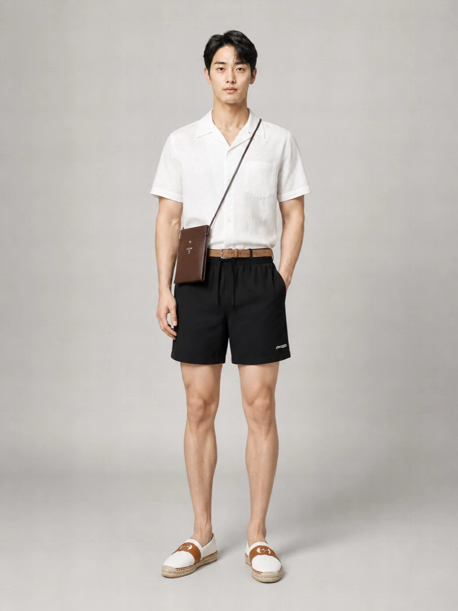 Casablanca Silk Volcano Deck Shorts