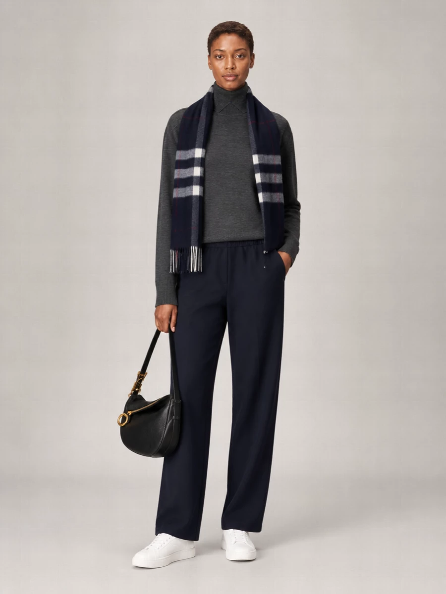 Burberry Cotton Blend Straight-Leg Pants