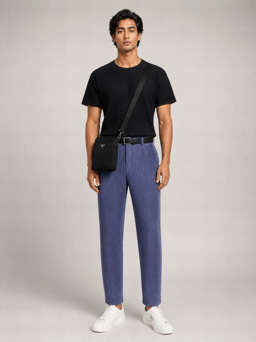 Homme Plisse Issey Miyake Pleated Straight-Leg Trousers