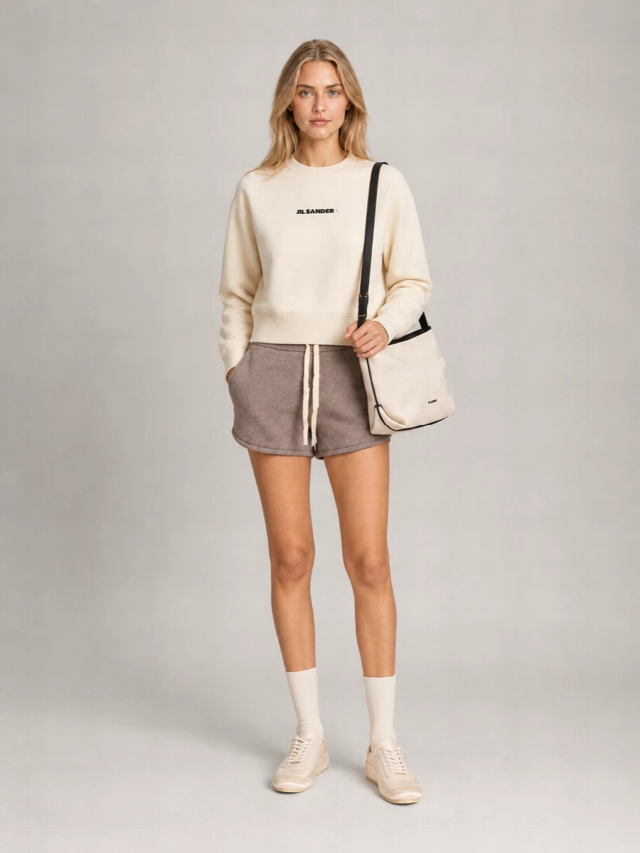 Jil Sander Folded Fabric Shoulder Bag