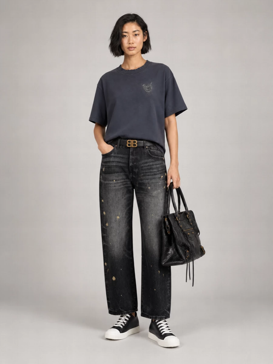 Balenciaga Le City Medium Leather Shoulder Bag