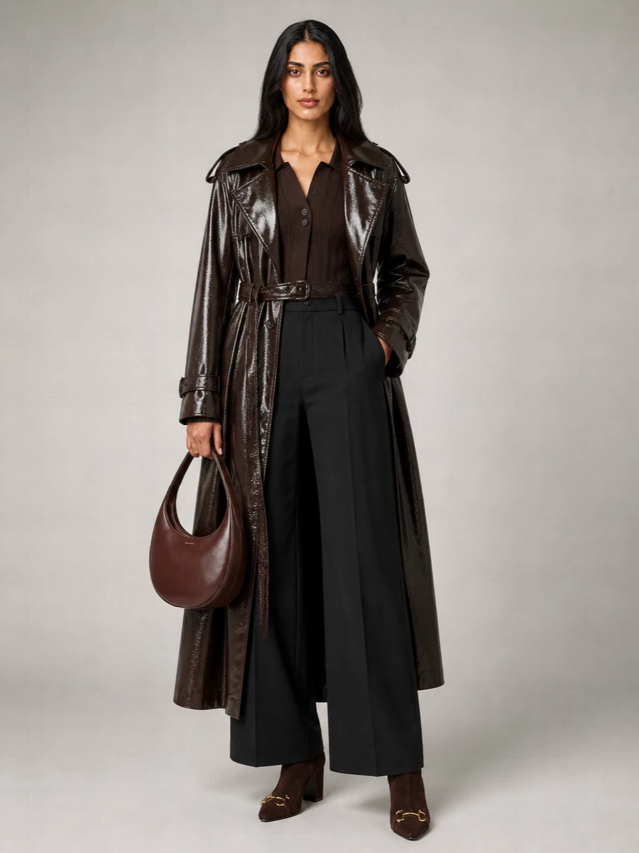 Sportmax Cotton Long Trench Coat