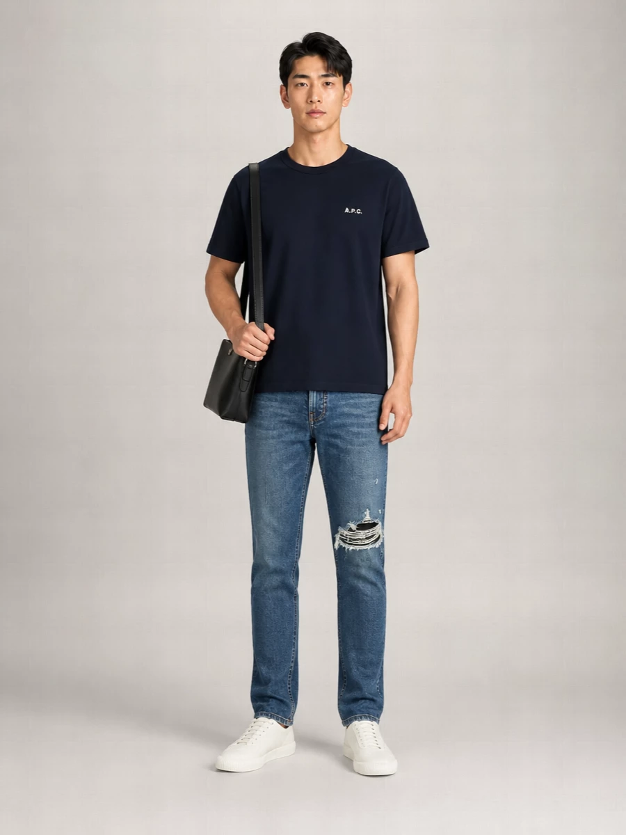 Giorgio Armani Leather Low-Top Lace-Up Sneakers