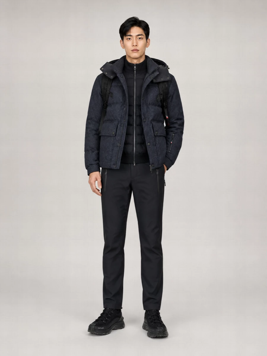 Moncler Grenoble Denim Down Ski Jacket