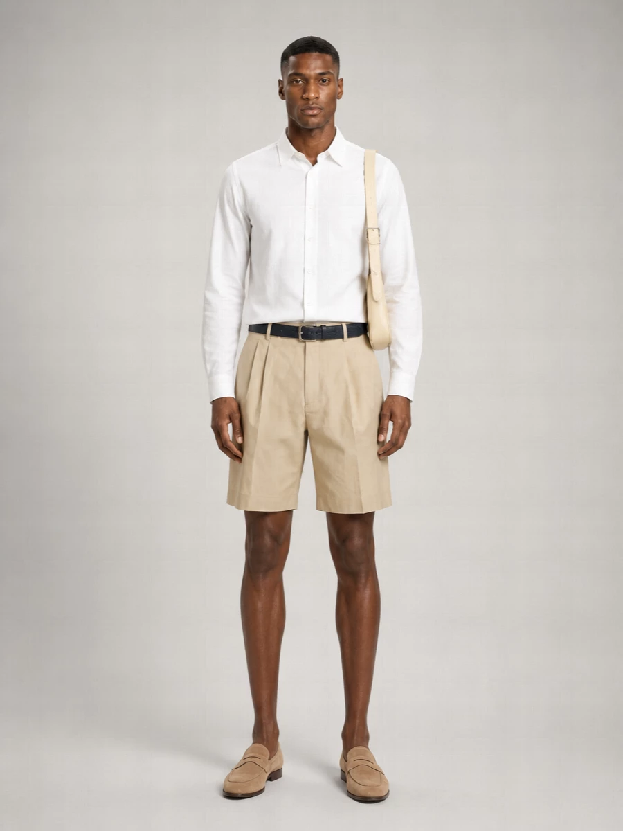 Paul Smith Linen Straight-Leg Shorts