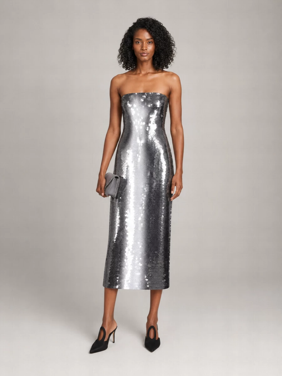 Sportmax Gradient Sequin Midi Dress