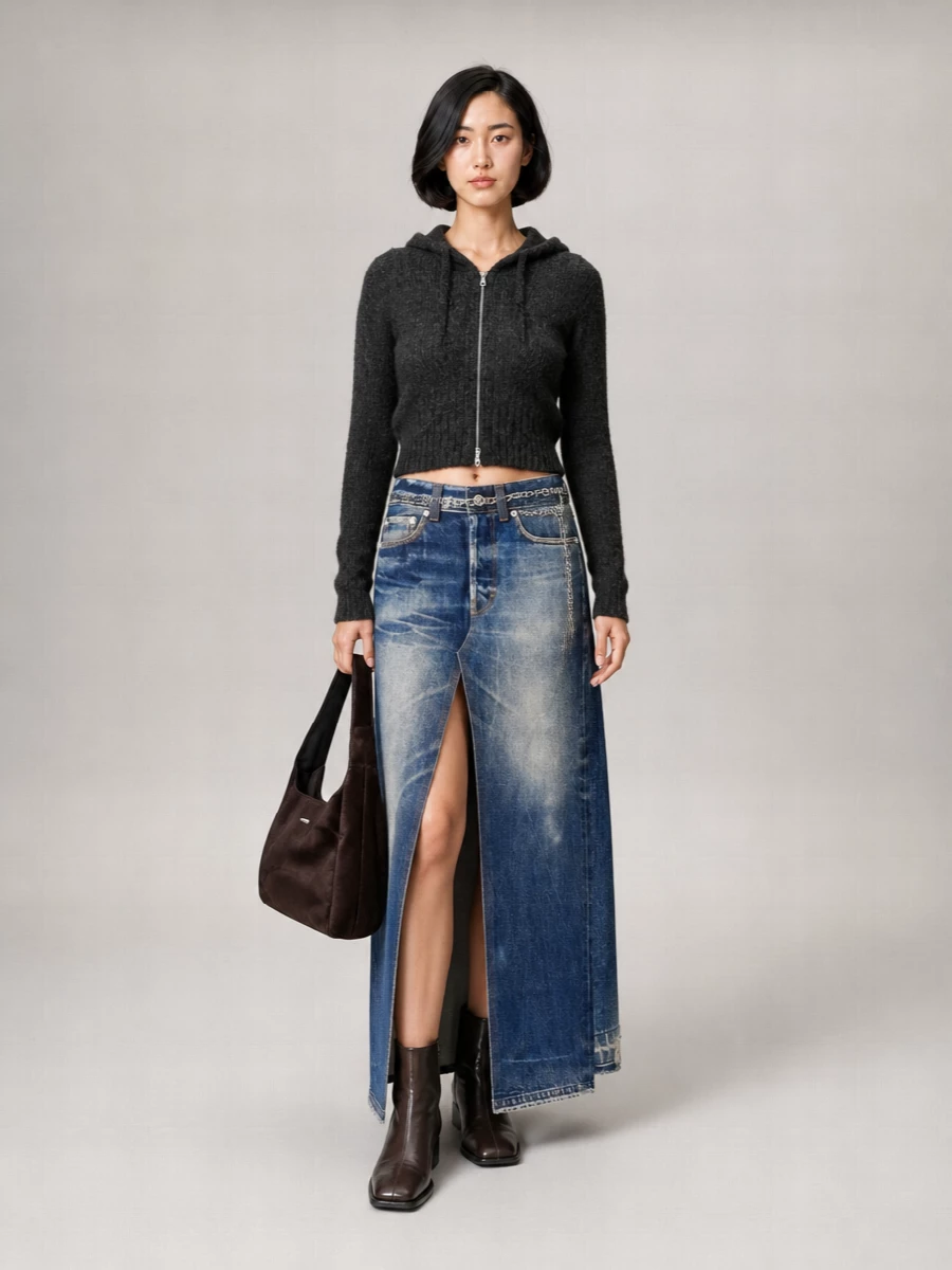 Our Legacy Denim Midi Skirt
